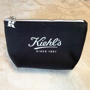 NWT Kiehl’s Black Material Makeup Bag